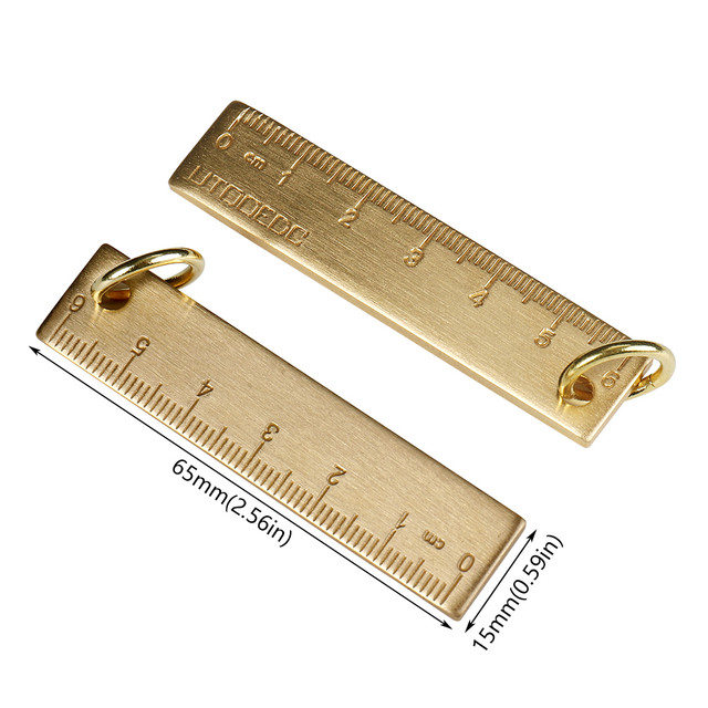 6cm Small Copper Ruler 3mm Thickened Brass Metal Ruler Copper Key Pendant  Number Plate Drafting Supplies Mini Rulers - AliExpress